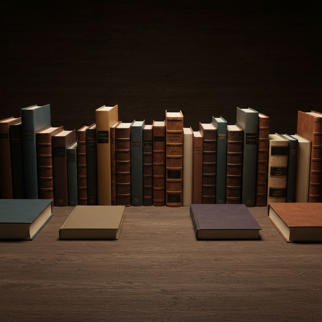 Organisierte Sammlung von Büchern und Bildungsmaterialien symbolisierend Blog-Inhalte